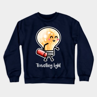 Kawaii Cute Travelling Light Pun Crewneck Sweatshirt